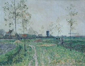 Efterårslandskab nær Knokke, Belgien