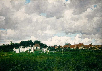 Mecklenburg, Landskab med den lille by Schwann på Warnow