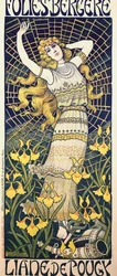 Plakat for show af danser Liane de Pougy (1869-1950) i Folies Bergere, Paris