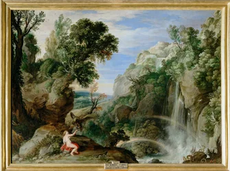 Paul Bril og P.P. Rubens: Landskab med Hebe og Jupiter (maleri på lærred)