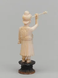 Sort bonde, skakbrik, Indien, cirka 1820
