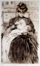 Barsel. Tegning af Paul Helleu (1859-1927), 20. århundrede. Bayonne, Musée Bonnat