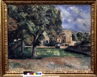 Træer i en park. Jas de Bouffan. Maleri af Paul Cezanne (1839-1906)