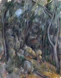 In the Grounds of Chateau Noir - Cezanne, Paul (1839-1906) The Grounds of the Chateau Noir Olie på lærred um 1900-1904 National Gallery, London 90,7x71,4