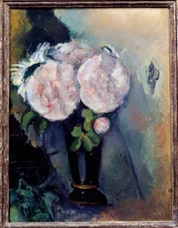 Blomster i en blå vase Maleri af Paul Cezanne (1839-1906) 1800-tallets søn. 0,3x0,23 m Paris, Musee de l
