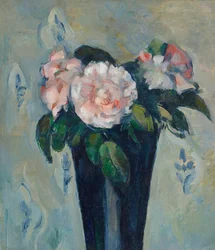Den mørkeblå vase, ca. 1880 (olie på lærred)