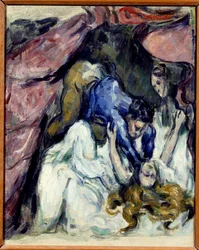 Den fremmede kvinde-maleri af Paul Cezanne (1839-1906) 1870 søn. 0,31x0,25 m Paris, musee d