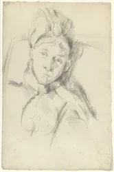 Portræt af Hortense Cézanne-Figuet, kunstnerens kone