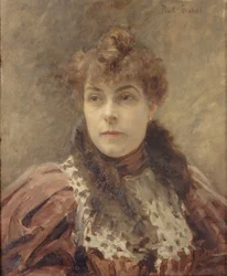 Portræt af Daniel Lesueur 1860-1921, ca. 1895.
