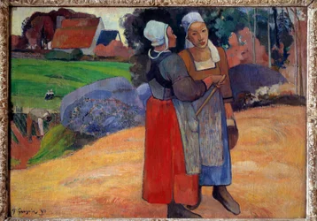 Bretonske bønder. Maleri af Paul Gauguin (1848-1903)