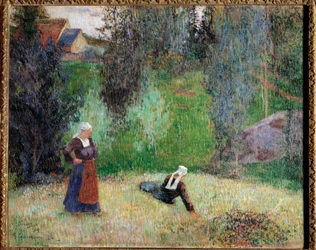 First Flowers of Bretagne Maleri af Paul Gauguin (1848-1903)