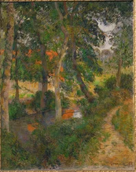La sente du pere Jean ou les toits rouges (olie på lærred)
