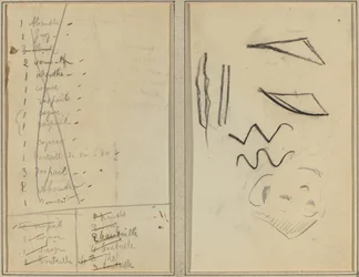 "Neige" (Sne); Rejseplan [recto]