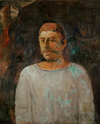 Paul Gauguin i enkel tunika, selvportræt (olie på lærred)