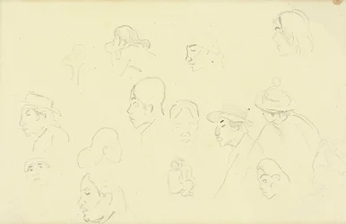 Studier af hoveder og figurer, c.1893