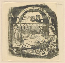 Te Atua (guderne) lille tallerken [recto]