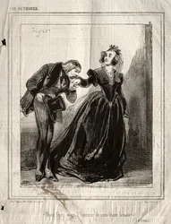 Skuespillerinderne: Vil De gøre os den ære at kysse vores hånd?, 1843.