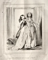 Skuespillerinderne: Papirpose! Monsieur Montmirail hvordan du spænder min Majestæt!, 1843.