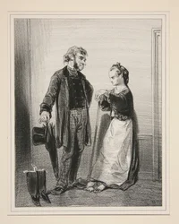 Man kan ikke tale med mademoiselle: hun ordner sine negle...