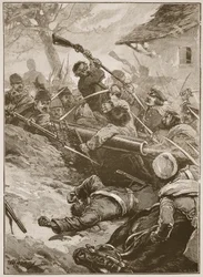 "Så fulgte et stormløb", illustration fra "Battles of the Nineteenth Century" af Archibald Forbes, G.A. Henty og major Arthur Griffiths