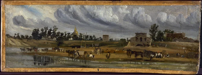 Seinens bredder ved barrière de la Cunette, nær Champ-de-Mars (1820), i 1820 (maleri)