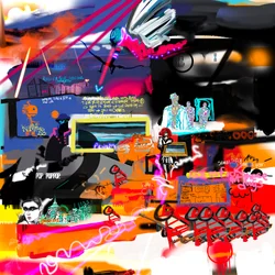 Paris Mob, 2023 (digital kunst)