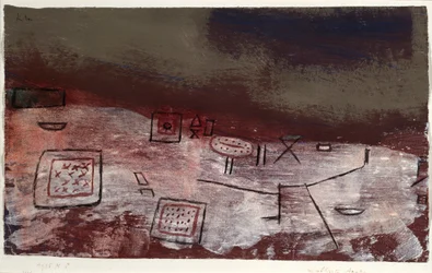 Moeblierte Arktis (arktiske møbler). 1935 (Tempera på papir)