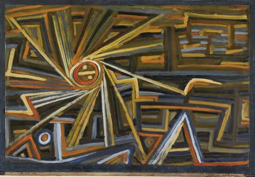 Radiation and Rotation af Klee, Paul (1879-1940). Olie på papir, størrelse: 35,6x52