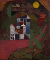 Villa R. Hus ved vejkanten, 1919.