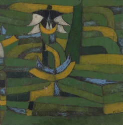 Hvid blomst i haven, 1920.