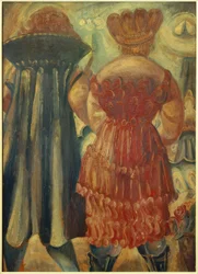 Stående kvinder bagfra