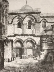 Jerusalem, Palæstina. Den Hellige Gravs Kirke i det 19. århundrede.