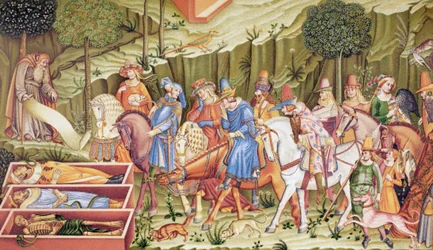 Dødens triumf, Fresko i Campo-Santo, Pisa, Italien, tilskrevet Francesco Traini.