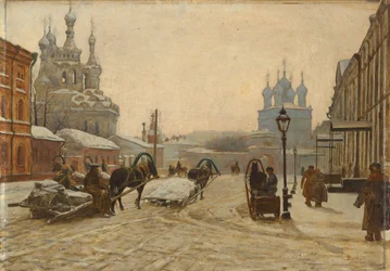 Theotokos fødselskirke på Putinki og Passion Strastnoy-klosteret, 1895.