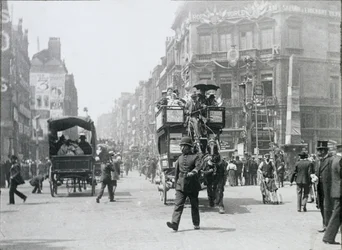 Ludgate Circus, London, forberedt til dronningens jubilæum, 1897