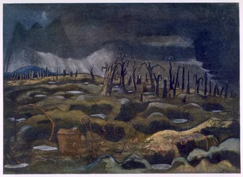 Nightfall, fra British Artists at the Front, Continuation of The Western Front, del tre, Paul Nash