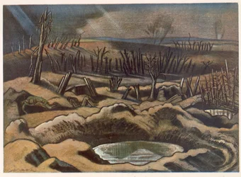 The Field at Passchendaele, britiske kunstnere ved fronten, fortsættelse af vestfronten, tredje del, Paul Nash
