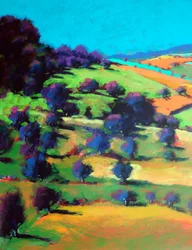 Barrowwake Looking Northwest (Detail #2), 2025 (akryl på plade)