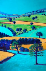 Cotswold Valley, 2024 (akryl på plade)