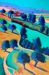 Looking West, 2024 (akryl på plade)