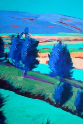 Looking West #3 (detalje), 2024 (akryl på plade)