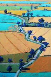 Rural Lane #4, 2022 (akryl på plade)