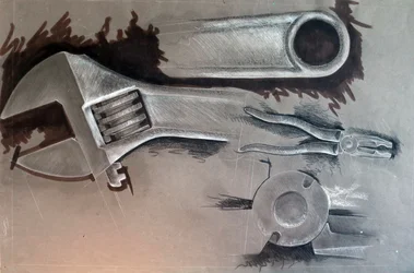 Tools, 2024 (blandede medier på papir)