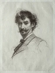 James McNeill Whistler med White Lock og Monocle.