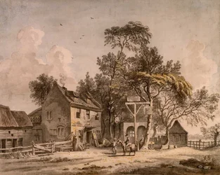Et offentligt hus af Paul Sandby, RA