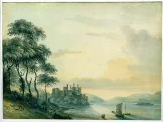 Conway Castle, 1789 (wc på papir)