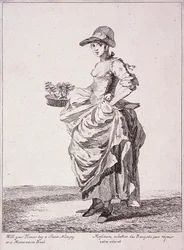 Nosegay og memobogsælger, Cries of London, 1760
