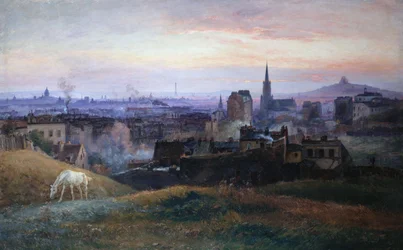 Panoramaudsigt over Paris, taget fra højderne i Ménilmontant