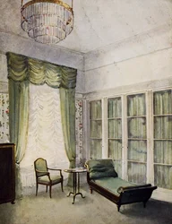 Siddeområde, begyndelsen af det 20. århundrede, af Paul Schultze-Naumburg (akvarel)