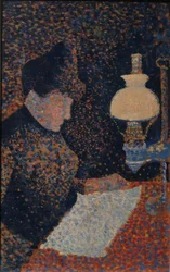 Kvinde under lampen